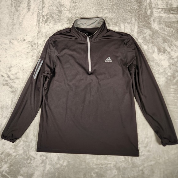 adidas Other - Adidas Pullover Mens XL ADVR0807 Black Quarter Zip Reflective Long Sleeve EUC